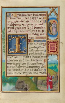 Border with Zechariah's Vision of the High Priest and the Devil, about 1525-1530. Creator: Simon Bening.