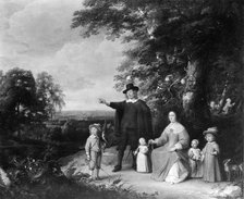 Family Group in a Landscape, ca. 1645. Creator: Jacques d'Arthois.