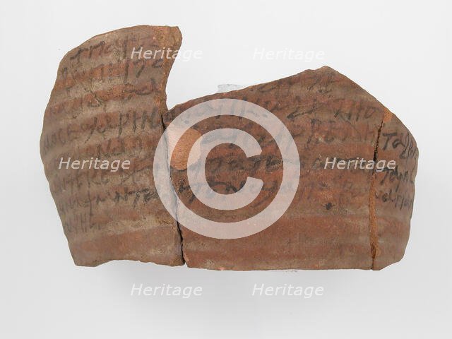 Ostrakon, Coptic, 7th century. Creator: Unknown.