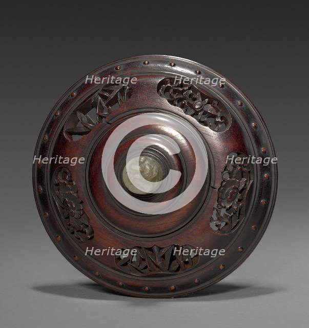 Jar (teakwood lid), 19th century. Creator: Unknown.