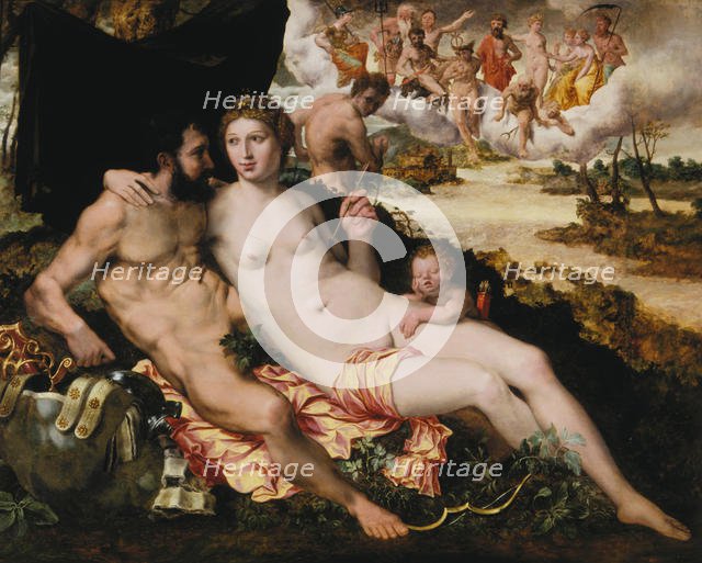 Mars and Venus, Mid of 16th cen.. Creator: Sellaer, Vincent (1490-1564).