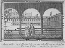Gresham College, City of London, 1760. Artist: Anon