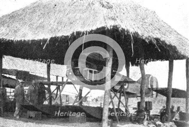 Conquest of German East Africa; An improvised aircraft hangar at Toa..., 1917. Creator: Unknown.