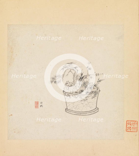 Miscellaneous Studies, one leaf dated 1619. Creator: Chen Hongshou.