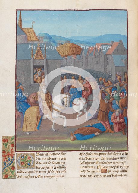 Capture of Jerusalem by Ptolemy Soter. Illustration in Flavius Josephus Antiquities of the Jews (A