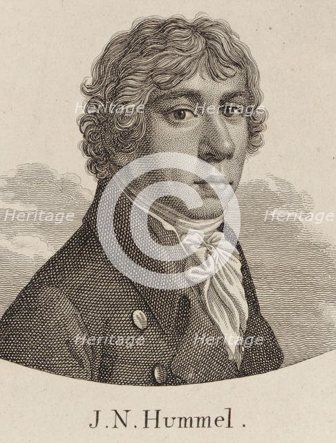 Portrait of Johann Nepomuk Hummel (1778-1837). Creator: Anonymous.