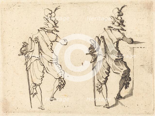 Man with Sword, c. 1617. Creator: Jacques Callot.