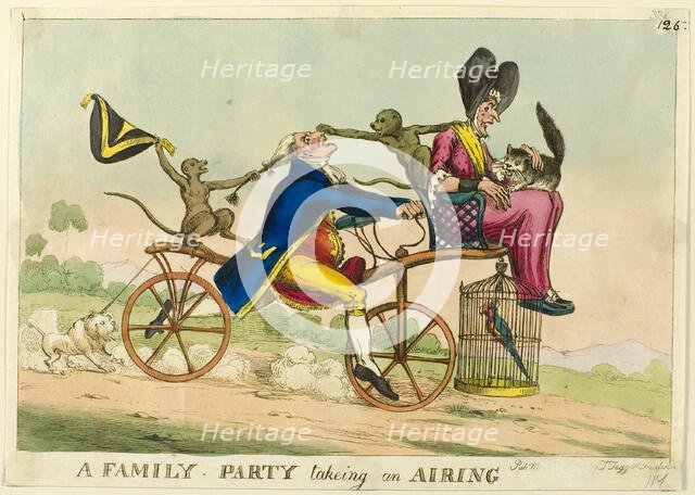 A Family Party Taking an Airing, 1819. Creator: William Heath.