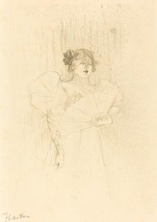 Luce Myres Full Face (Luce Myrès, de face), 1895. Creator: Henri de Toulouse-Lautrec.