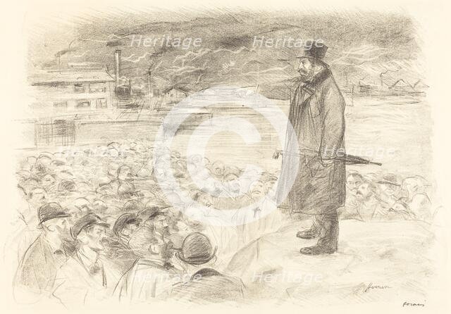 Scene of a Strike (third plate), c. 1897. Creator: Jean Louis Forain.