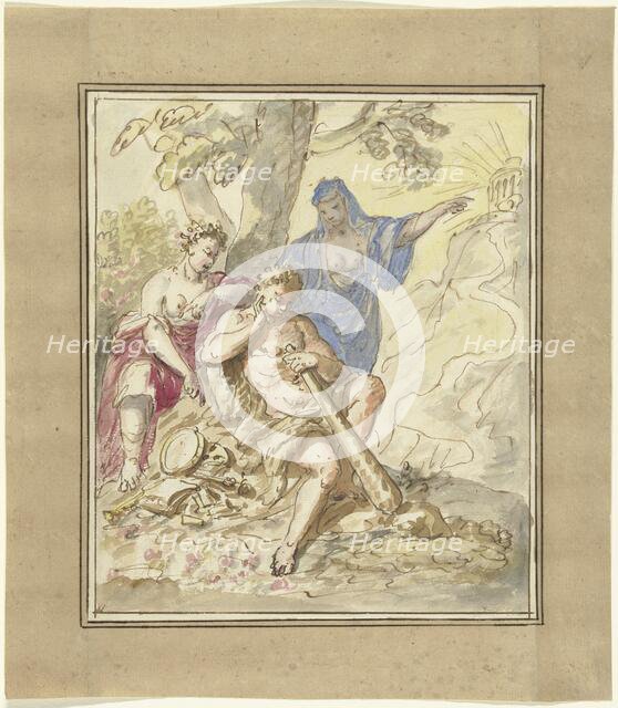 Hercules at the crossroads, 1677-1755. Creator: Elias van Nijmegen.