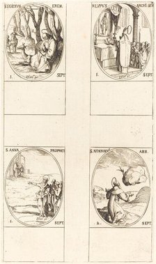 St. Giles; St. Lupus; St. Anne; St. Nonnosus. Creator: Jacques Callot.