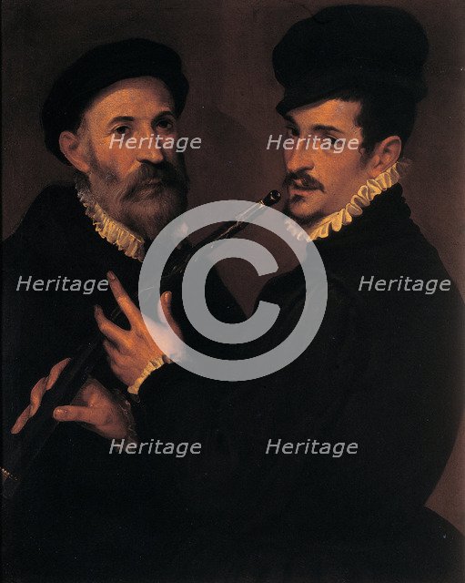 Double portrait of musicians, 1579. Artist: Passerotti, Bartolomeo (1529-1592)