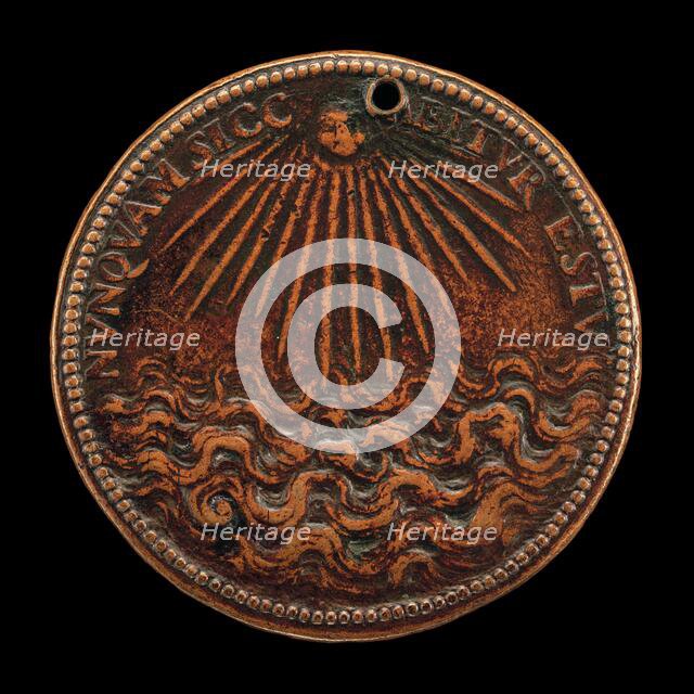 Sun Shining on a Stormy Sea [reverse], c. 1559. Creator: Pietro Paolo Galeotti.