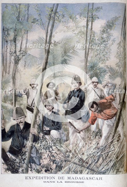 Madagascar expedition, 1895. Artist: Oswaldo Tofani
