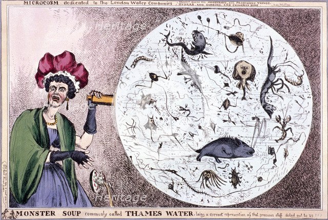 'Monster soup commonly called Thames water...', 1828. Creator: William Heath.