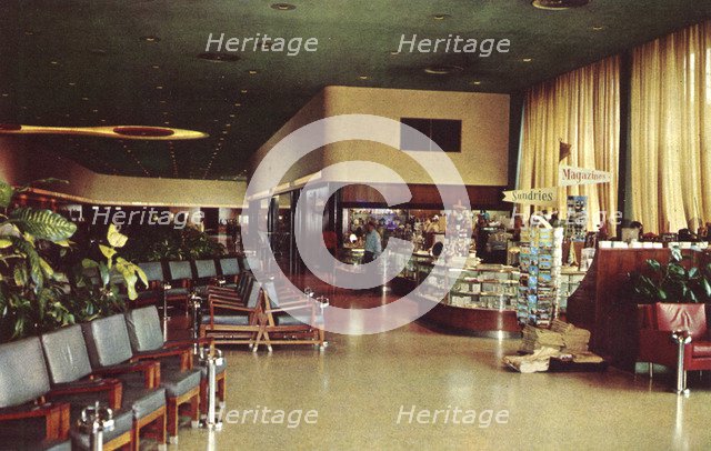 Inside view of Houston International Airport, Houston, Texas, USA, 1957. Artist: Unknown