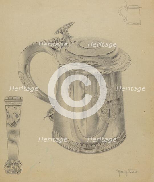 Silver Tankard, c. 1936. Creator: Amelia Tuccio.