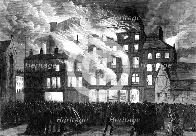 Destruction of Compton House, Church-Street, Liverpool, by fire, 1865. Creator: Unknown.