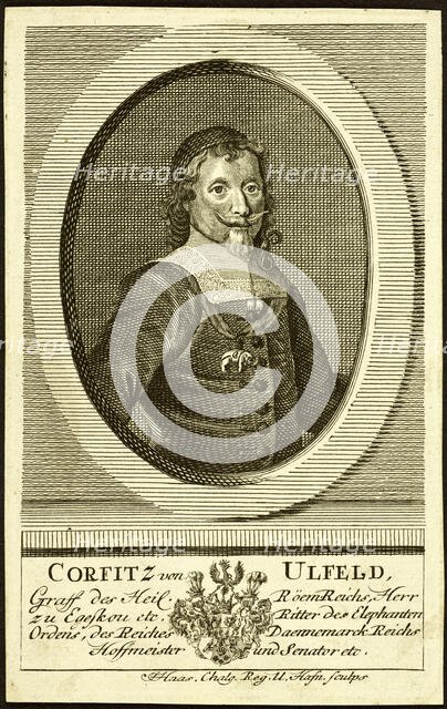 Portrait of Corfitz Ulfeldt (1606-1664). Creator: Haas, Jonas (1720-1775).