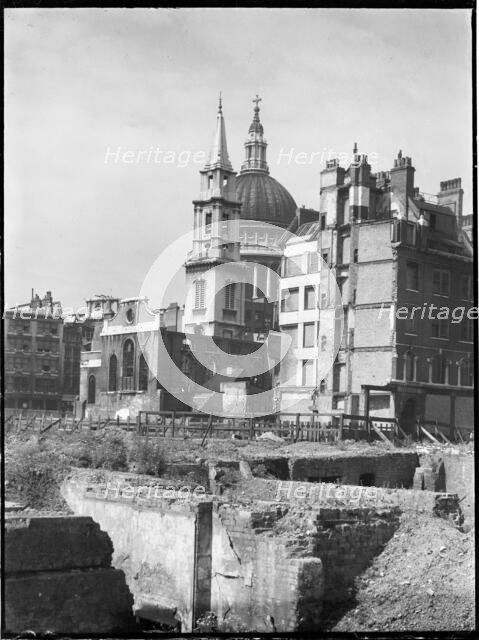 St Paul's Cathedral, St Paul's Churchyard, City of London, City of London, GLA, 1941-1945. Creator: Charles William  Prickett.