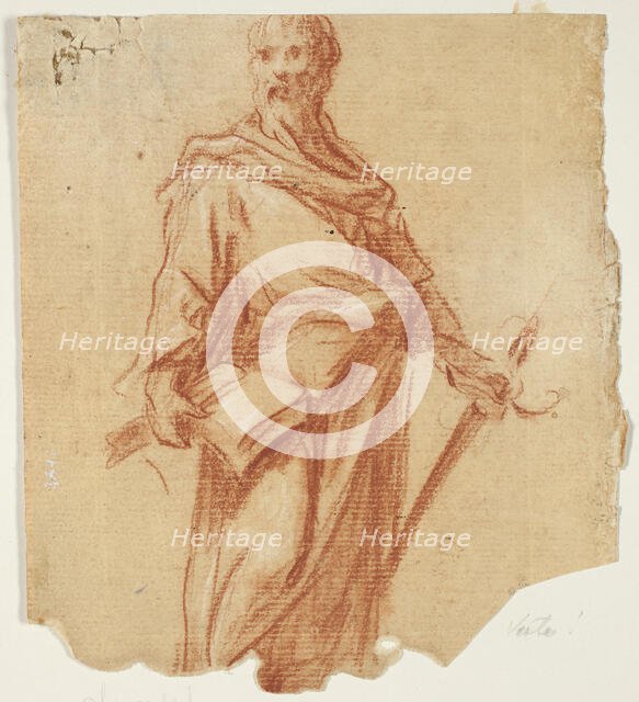 Apostle (recto); Standing Female Figure (verso), n.d. Creator: Unknown.