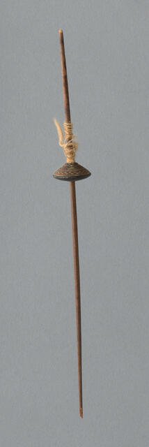 Wooden Spindle with Ceramic Whorls, Peru, 1000/1476. Creator: Unknown.