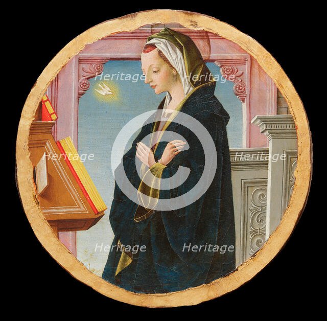 Polittico Griffoni: Virgin Annunciate, ca 1472-1473. Creator: Francesco del Cossa (1436-1478).