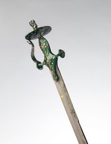 Saber (Talwar) with Scabbard, Indian, blade, dated A.H. 835/ A.D. 1673; hilt, 19th century. Creator: Unknown.