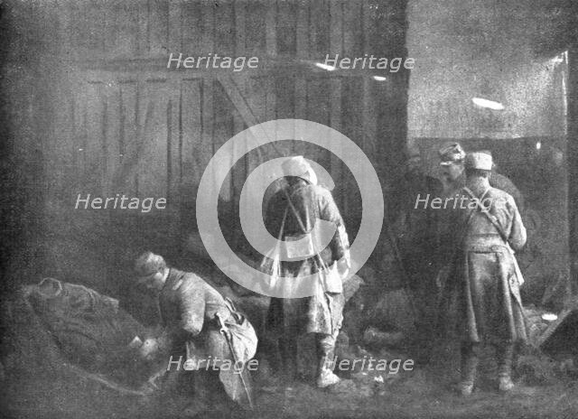 ''La vie en Campagne; Le poste de secours de Souain', 1914. Creator: Unknown.