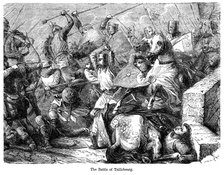 The Battle of Taillebourg, France, 1242.Artist: Felix Henri Emmanuel Philippoteaux