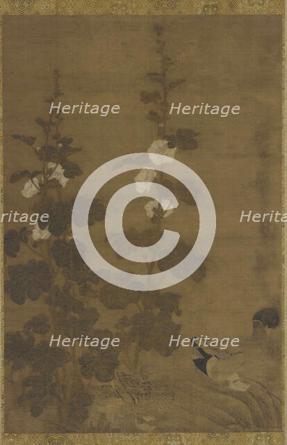 Hollyhocks and Ducks, Ming dynasty, 1368-1644. Creator: Unknown.