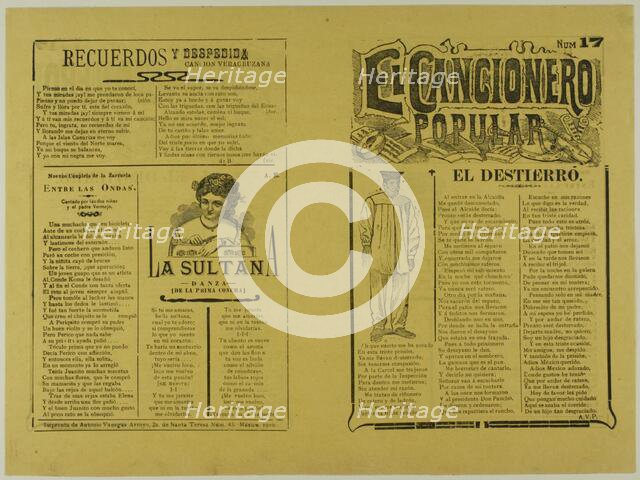 El cancionero popular, num. 17 (The Popular Songbook, No. 17), n.d. Creator: José Guadalupe Posada.