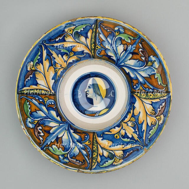 Plate with Female Bust, Castel Durante, c. 1525. Creator: Unknown.