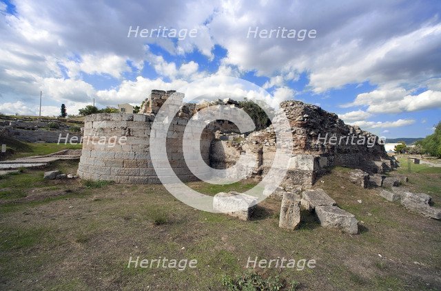 The walls of Eleusis, Greece. Artist: Samuel Magal