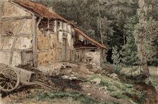 A house in the woods, 1856. Creator: Werner Holmberg.