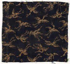 Textile Fragment, 1800s. Creator: Unknown.