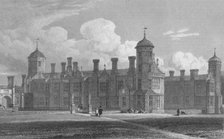 'Cobham Hall, (North West View) Kent', 1823. Artist: W Wallis.