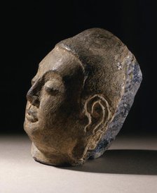 Head of a Buddha (Fotuo), between c.618 and c.700. Creator: Unknown.