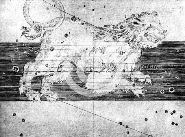 Constellation of Leo, 1723. Artist: Unknown