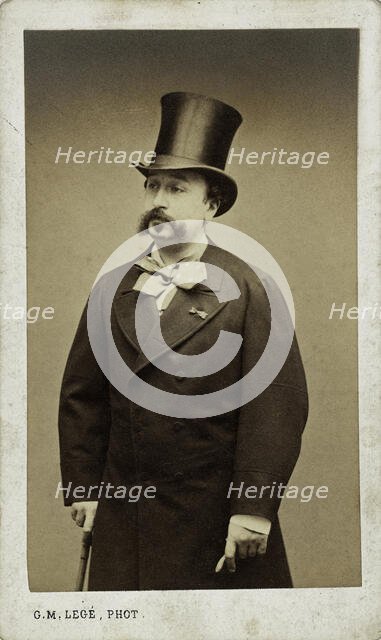 Portrait of the conductor and composer Eduard de Hartog (1826-1909). Creator: Legé, Georges-Mathurin (active 1860-1880).