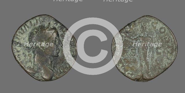 Sestertius (Coin) Portraying Emperor Severus Alexander, 230. Creator: Unknown.