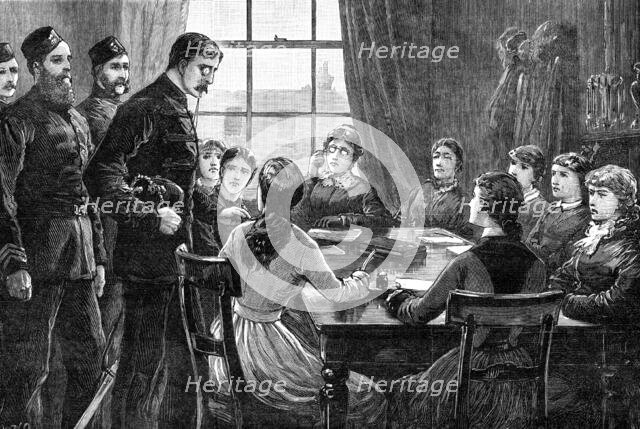 The State of Ireland: dispersing a Ladies' Land League Meeting, 1881. Creator: William Heysham Overend.