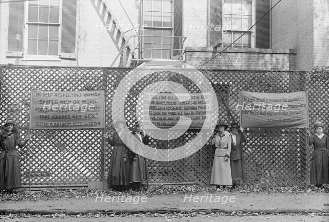 Woman Suffrage - Pickets, 1917. Creator: Harris & Ewing.