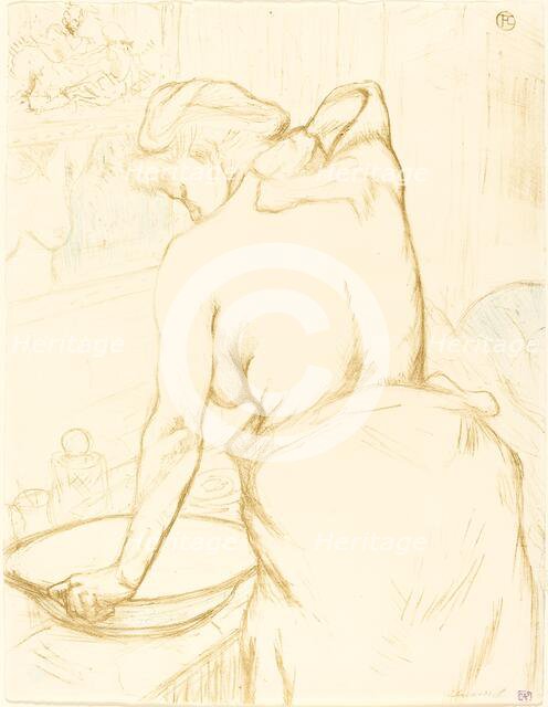 Woman Washing Herself (Femme qui se lave), 1896. Creator: Henri de Toulouse-Lautrec.