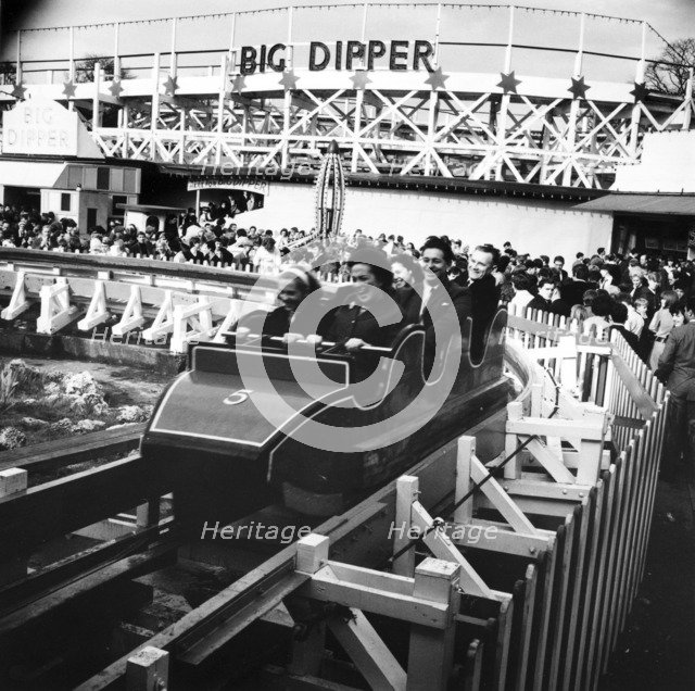 Fun on the Big Dipper at Battersea Funfair, London, 1966. Artist: Henry Grant