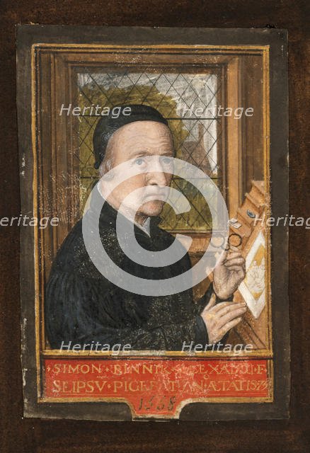 Self-portrait, 1558. Creator: Simon Bening.