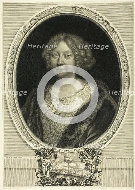 Marie de Lorraine, Duchesse de Guise, Princesse de Joinville, 1684. Creator: Antoine Masson.