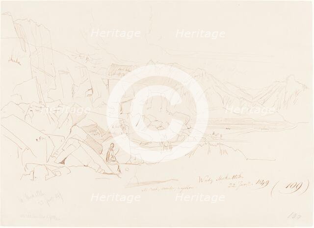 Wady Mokatteb, 1849. Creator: Edward Lear.