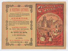 Cover for 'Cantares Oaxaqueños: Nueva Coleccion de Canciones Modernas para 1898', coup..., ca. 1898. Creator: José Guadalupe Posada.